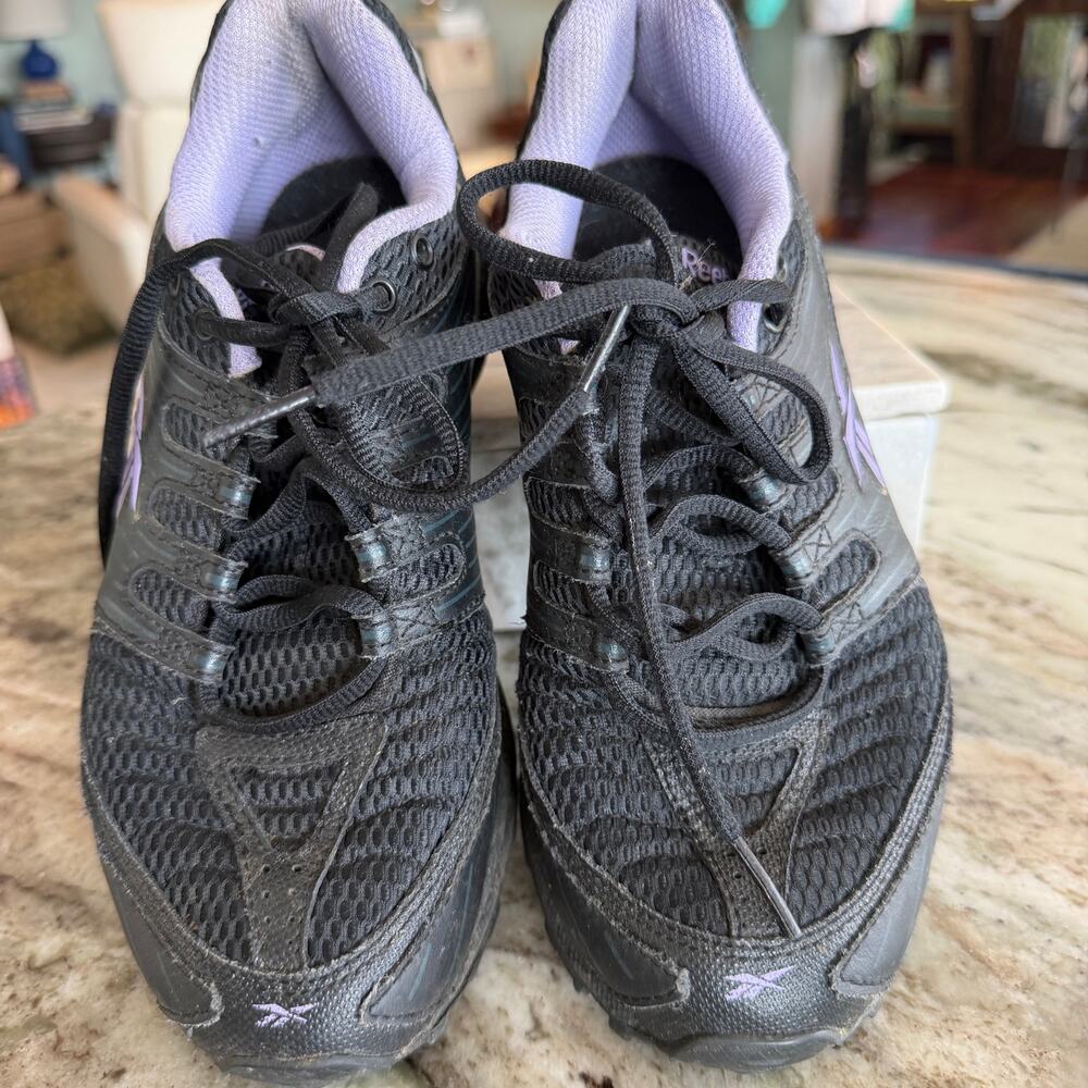 Reebok DMX Ride Women’s Black Purple Walking Shoes Mesh Athletic Sneakers